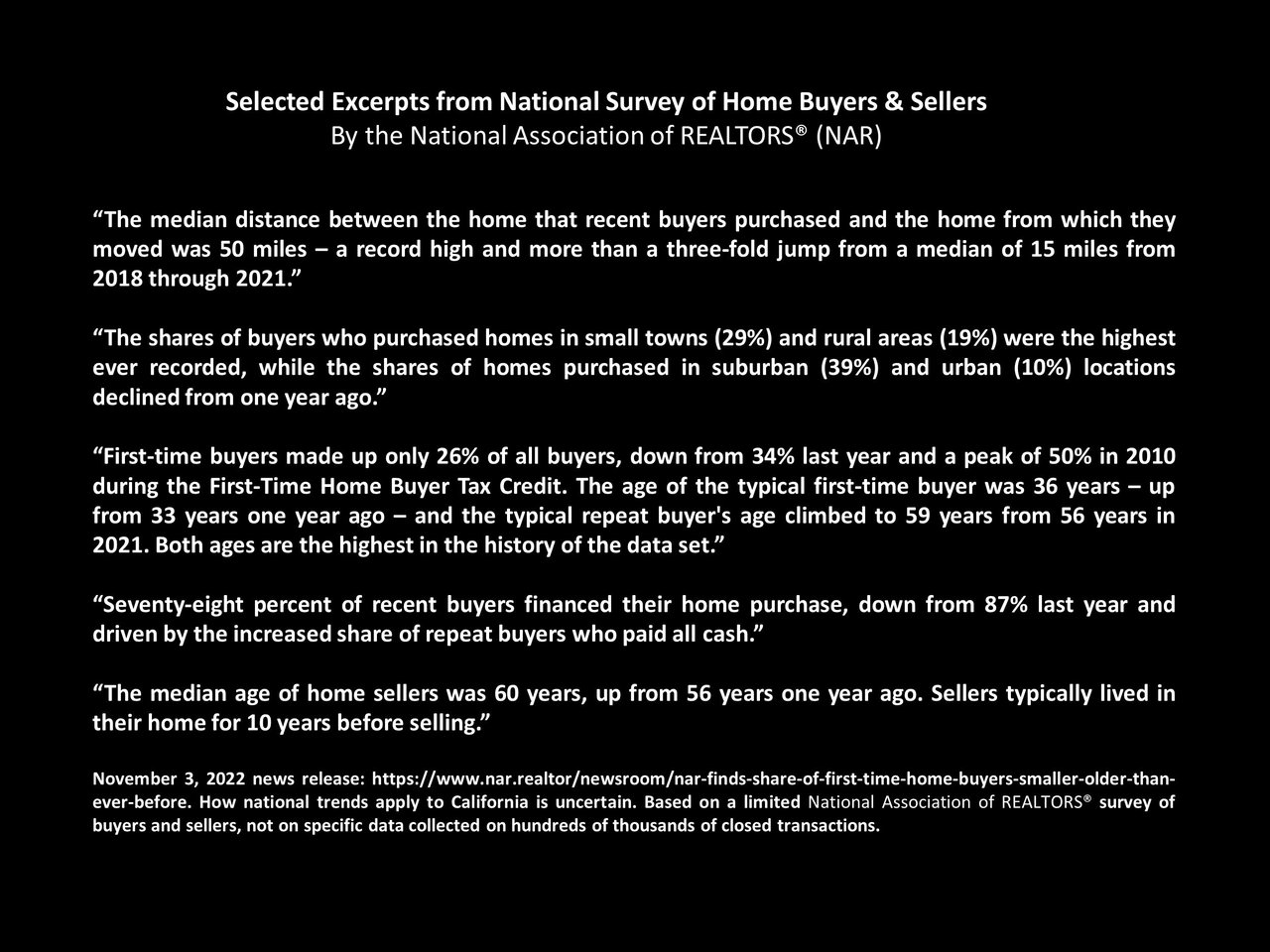 The California Real Estate Market Autumn Report