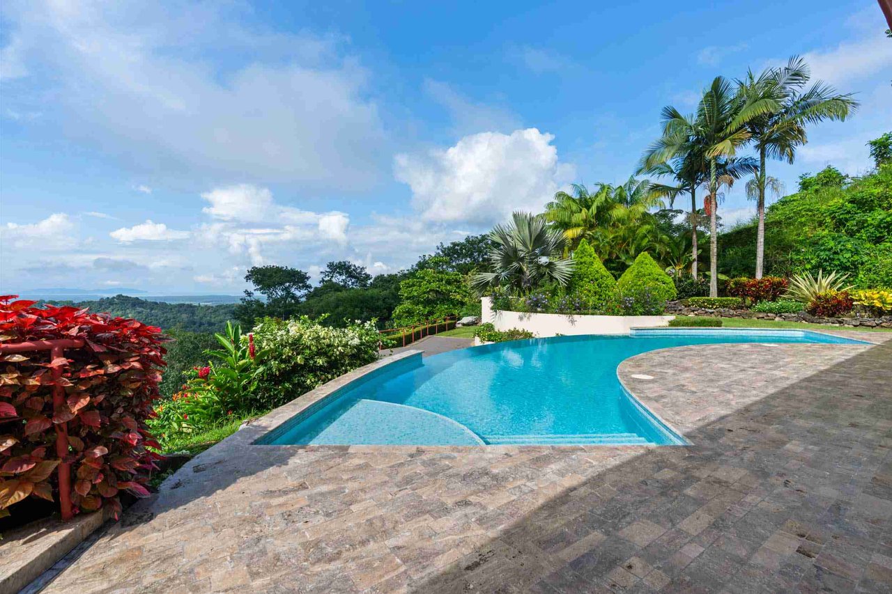 Luxurious Home with Great Outdoor Living Space and Incredible Panoramic Valley & Ocean Views in Chontales near Ojochal Costa Rica