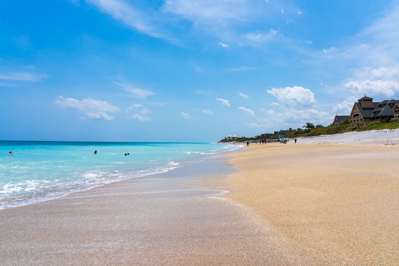 open during low tide at Vero Beach