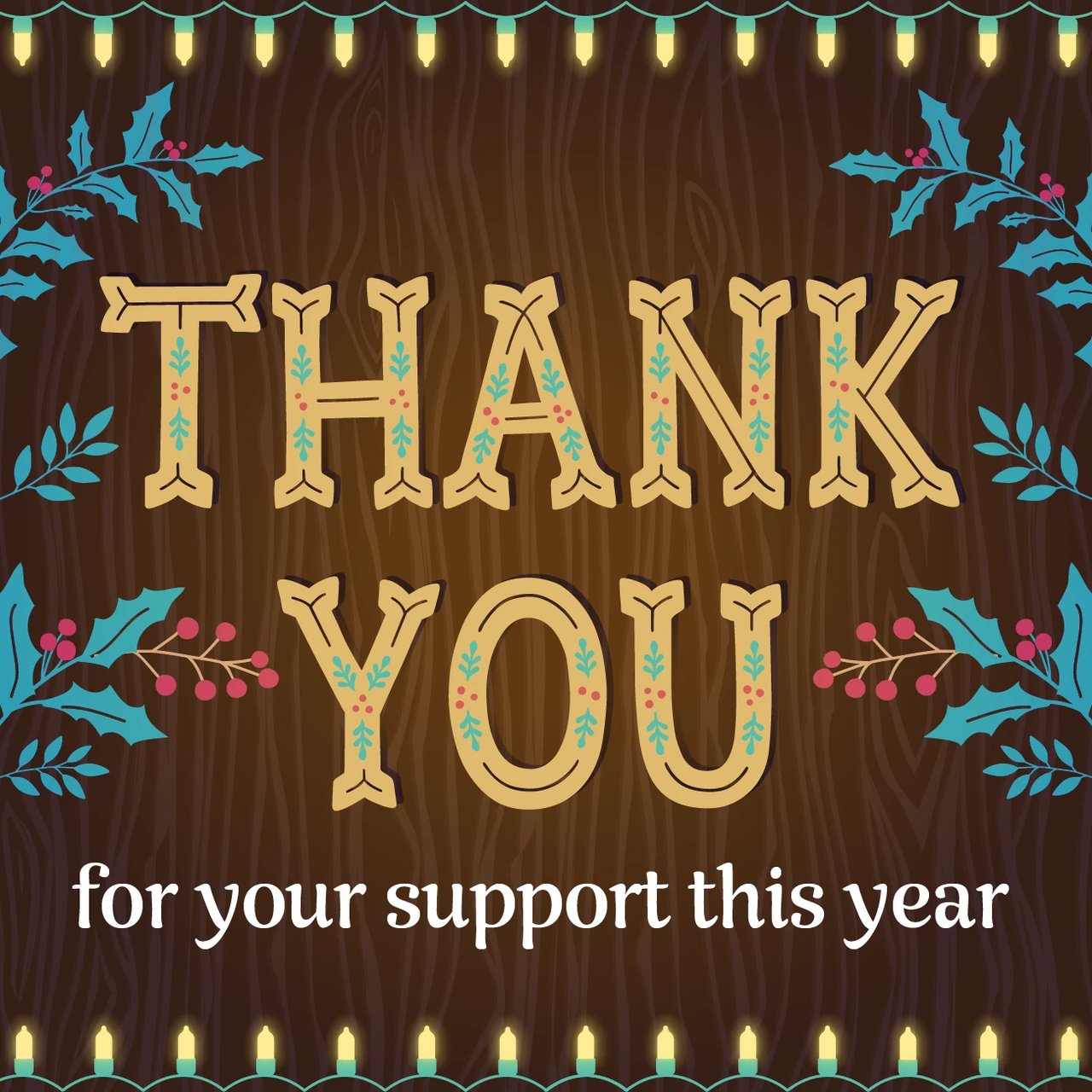 Thank You for All of Your Support
