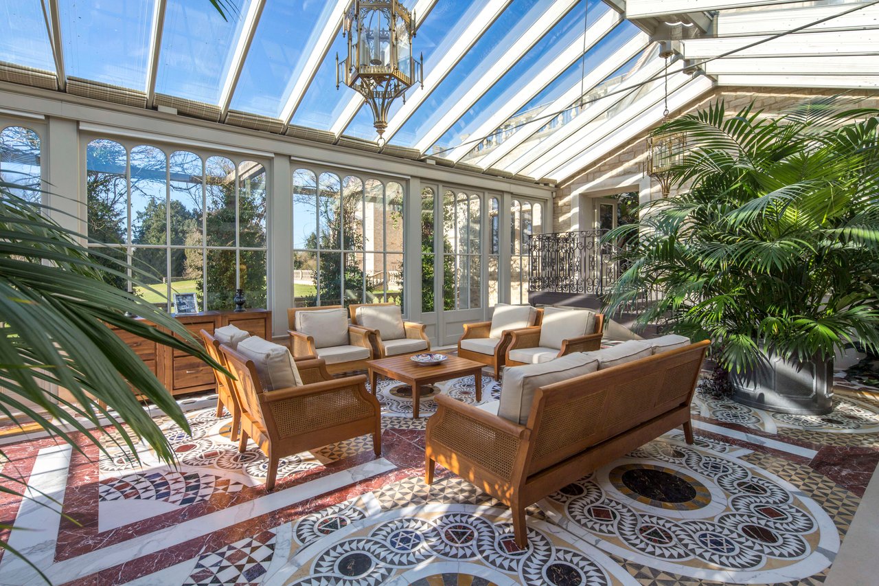 Conservatory four season Cosmati marble mosaic