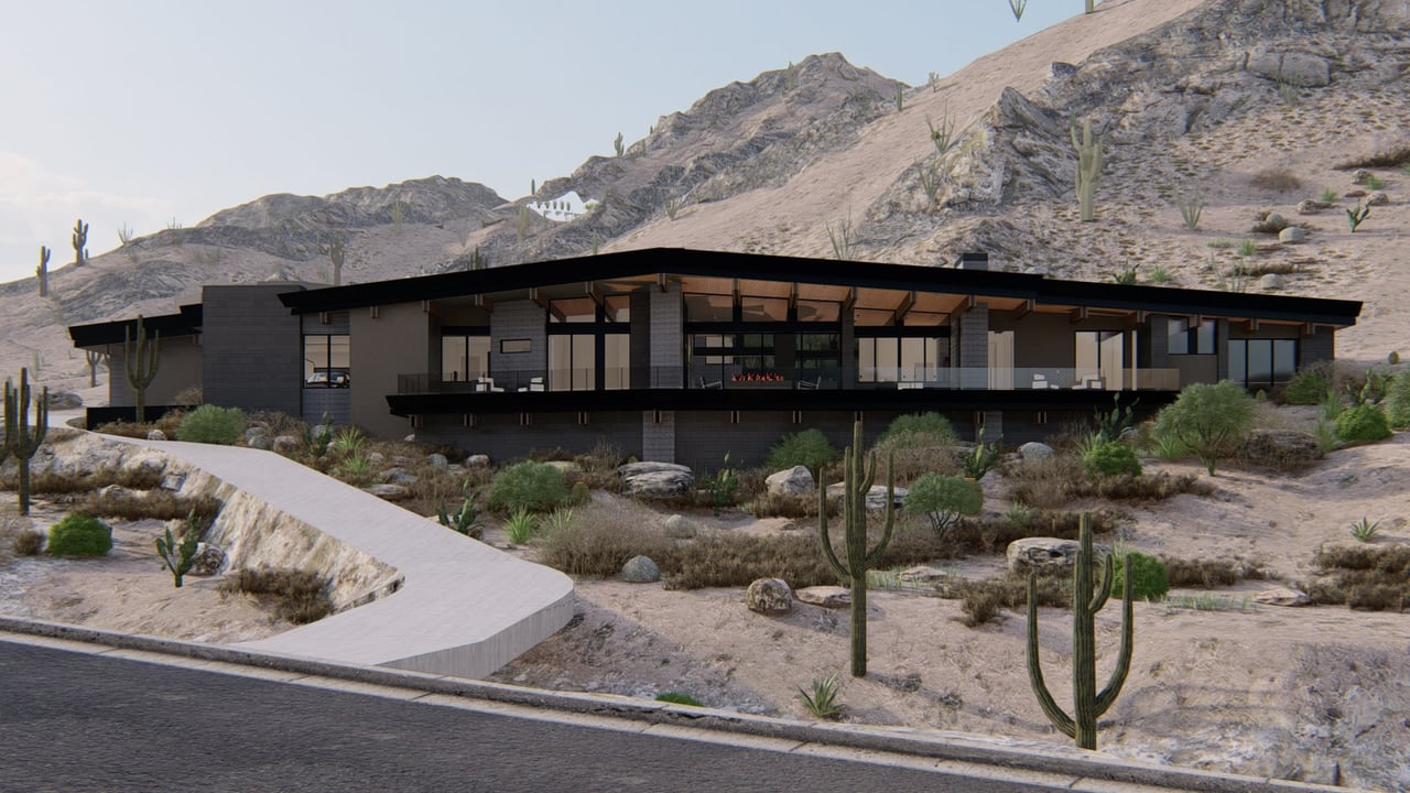 Modern haver home on hillside lot in Arizona