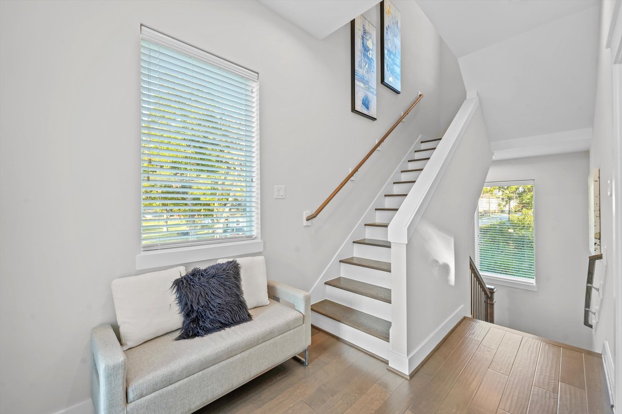 staircase in a Donovan Heights model home 