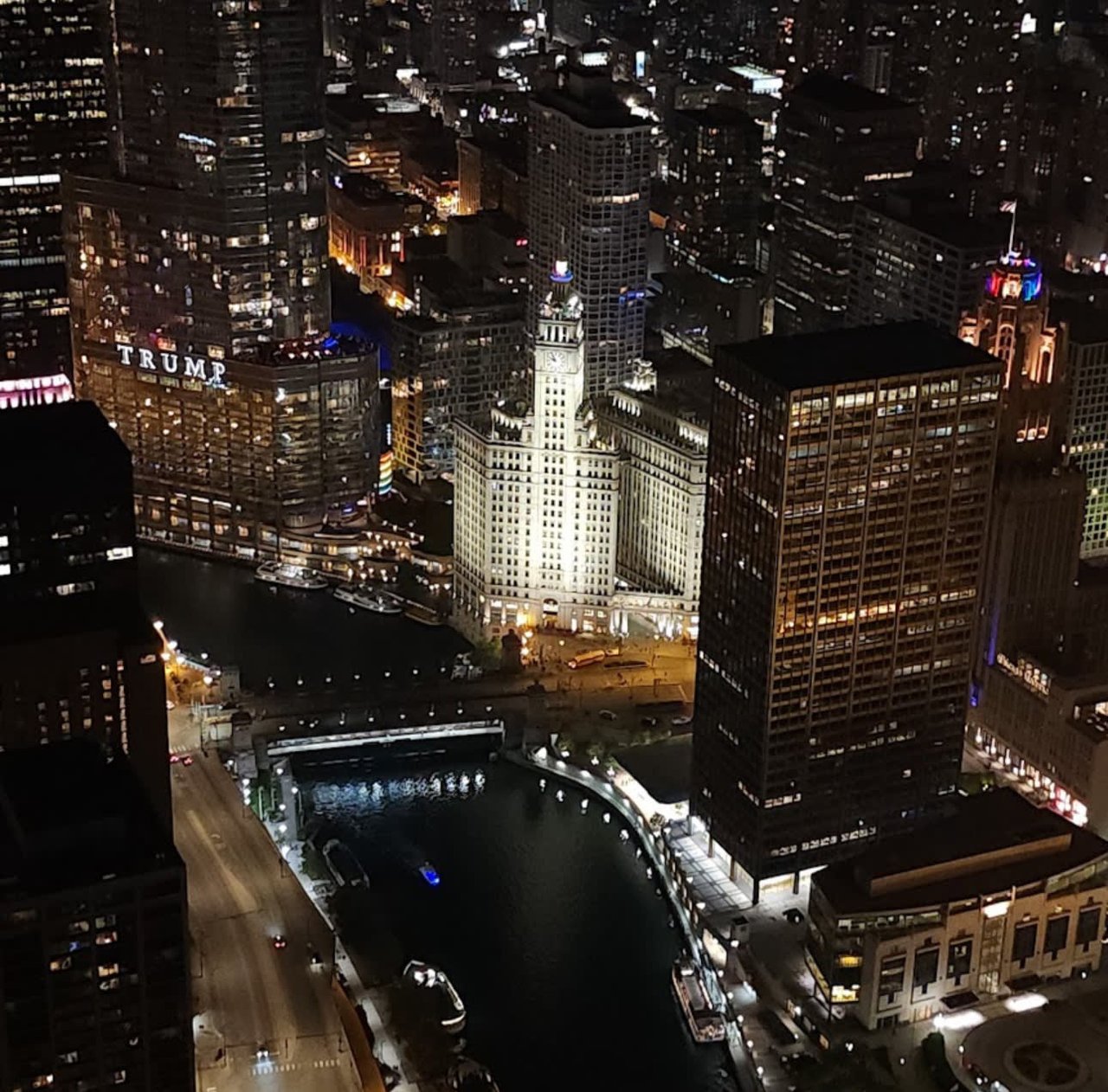 Wrigley Building  Trump Tower View Of River From St Regis