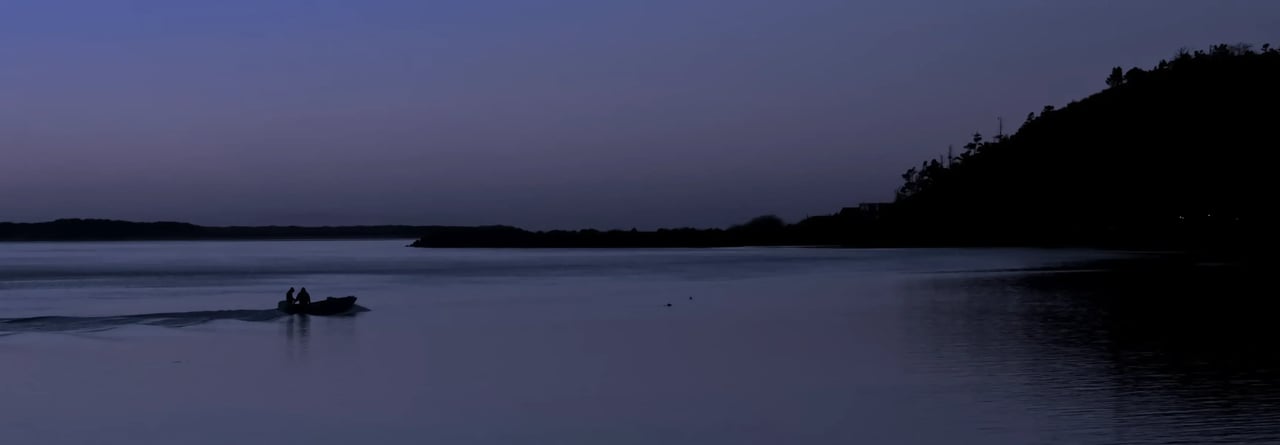 Oyster farming at dusk below the community of Netarts Oregon