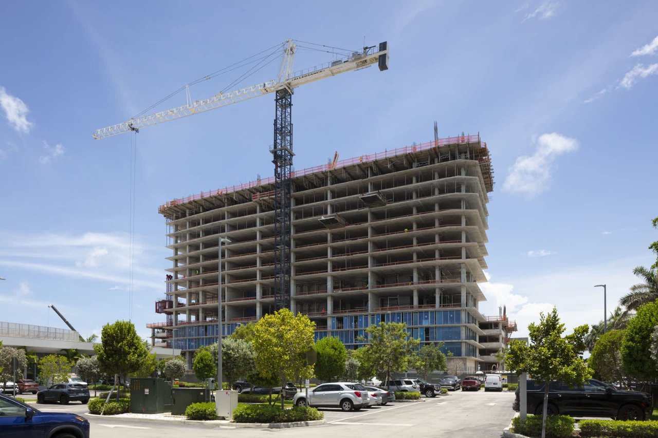 August 2024 - First Glass Installed at Oasis Hallandale; Now 75% Sold