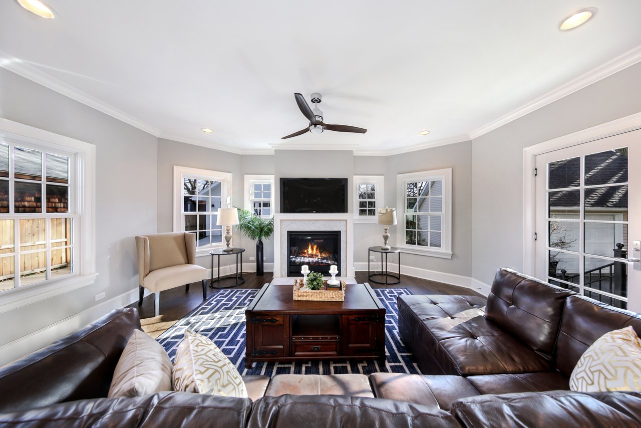 White new construction farmhouse