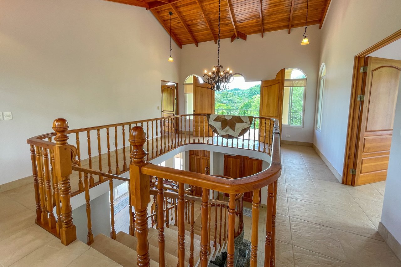 Classic Spanish Colonial Style 3-Bedroom Home Jungle View Home With Solid Construction In A Desirable Gated Community In Ojochal Costa Rica