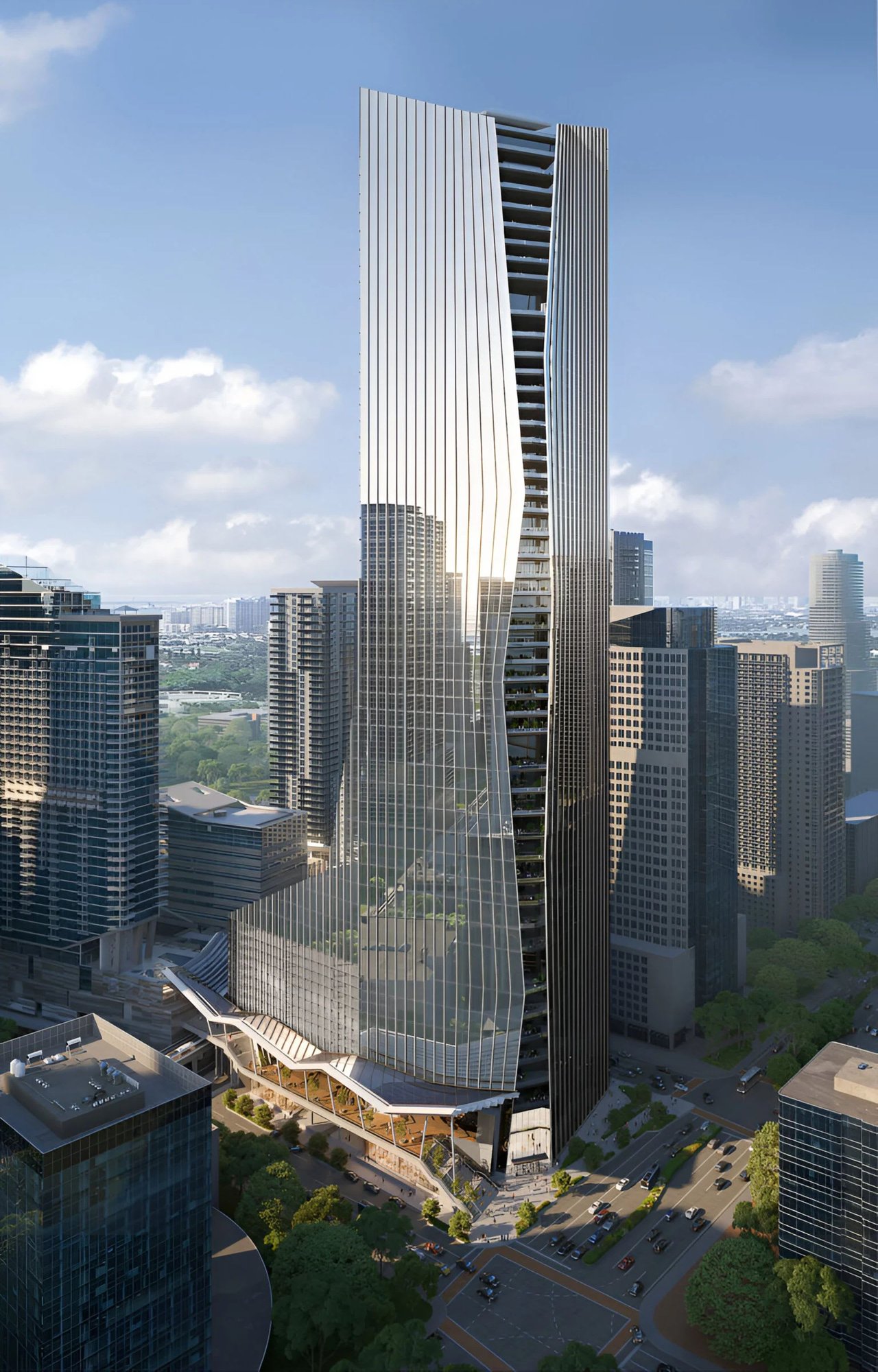 Construction persists on One Brickell City Centre, poised to become the tallest commercial building in Florida (Dec 2023)