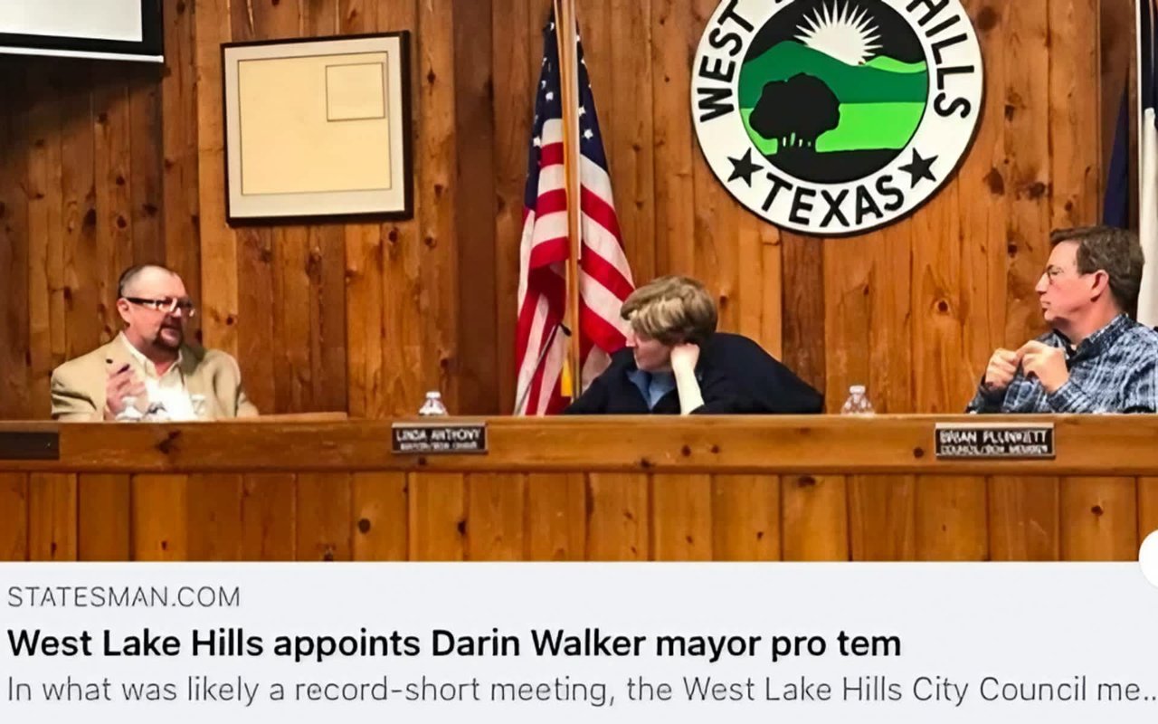 West Lake Hills Appoints Darin Walker Mayor Pro Tem