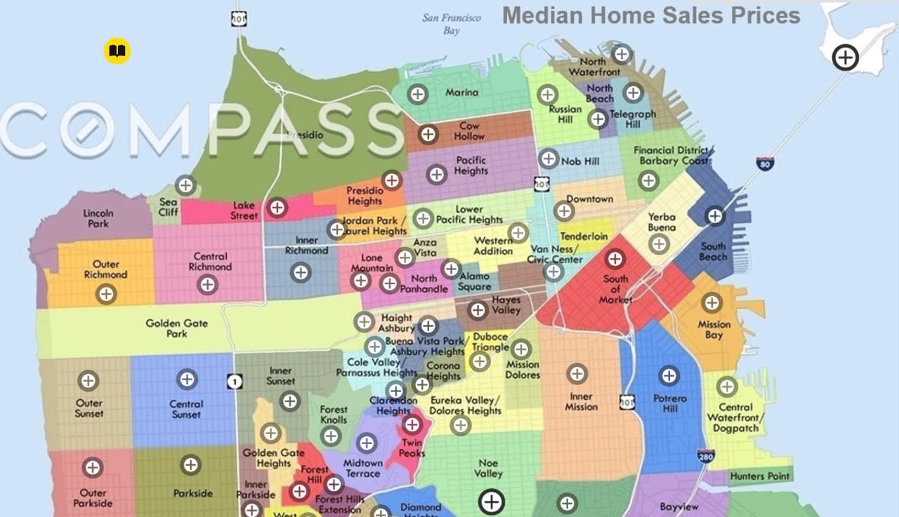 San Francisco Neighborhood Home Price Map - UPDATED 10/2023
