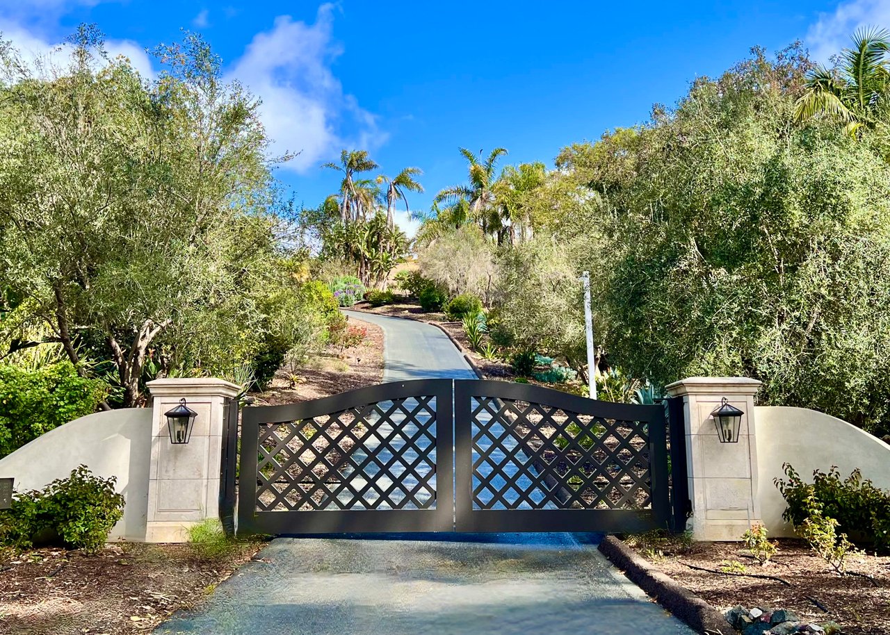 Gated Tree-lined Driveway