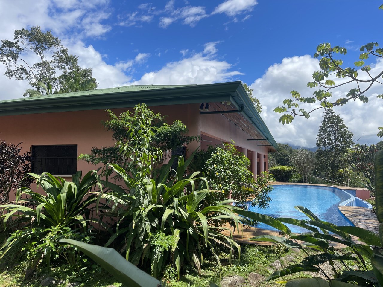 5.2 ACRES – 2 Bedroom Home With 60 Ft Infinity Lap Pool, 1 Bedroom Guest House, Fabulous Ocean View, Mature Fruit Trees!