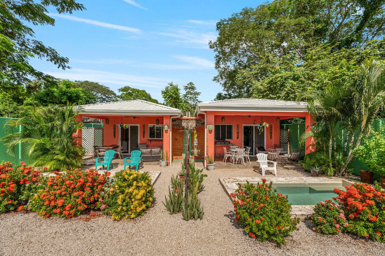 Casa Gemelas | Charming Surfside Property with Two Homes and Garden Views