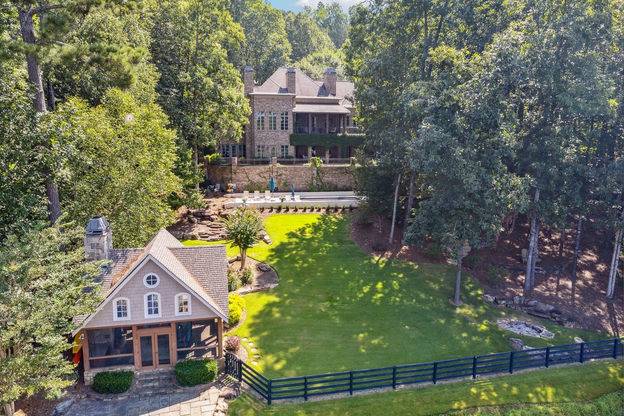 Quiet Listing: Elegant Lakefront Estate on 3 Acres in Alpharetta Georgia - Serene Views & Modern Luxuries Await