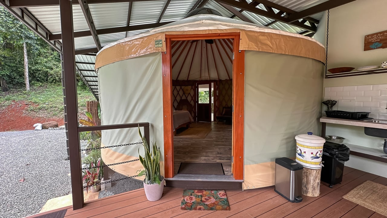 Soul Dreams Yurt in Portasol, 1 Bed, 1 Bath, Pool, Private Waterfall & Extra Building Site