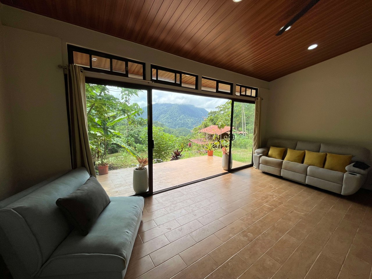 Costa Azul 120-degree Mountain View House With Costarican Wooden House as Lagniappe.