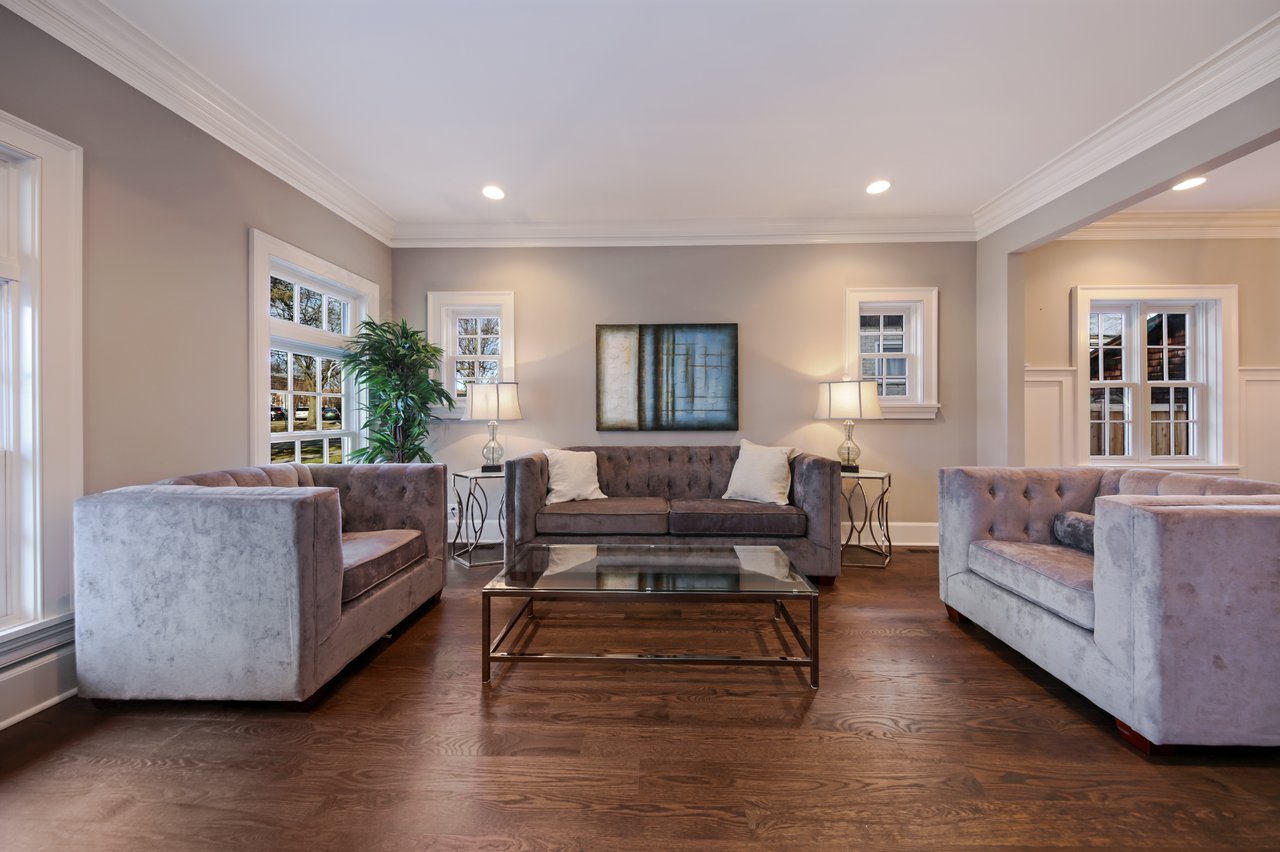 White new construction farmhouse