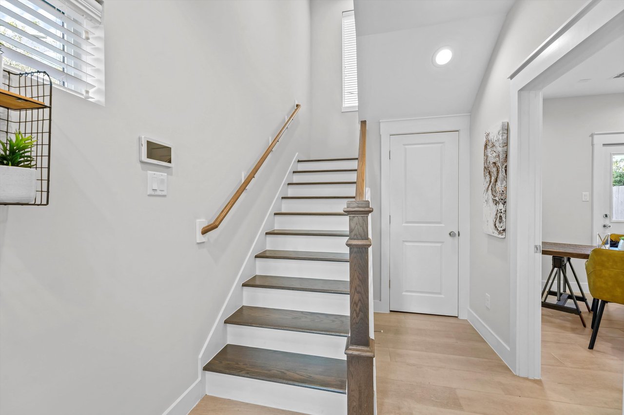 staircase in a townhome 