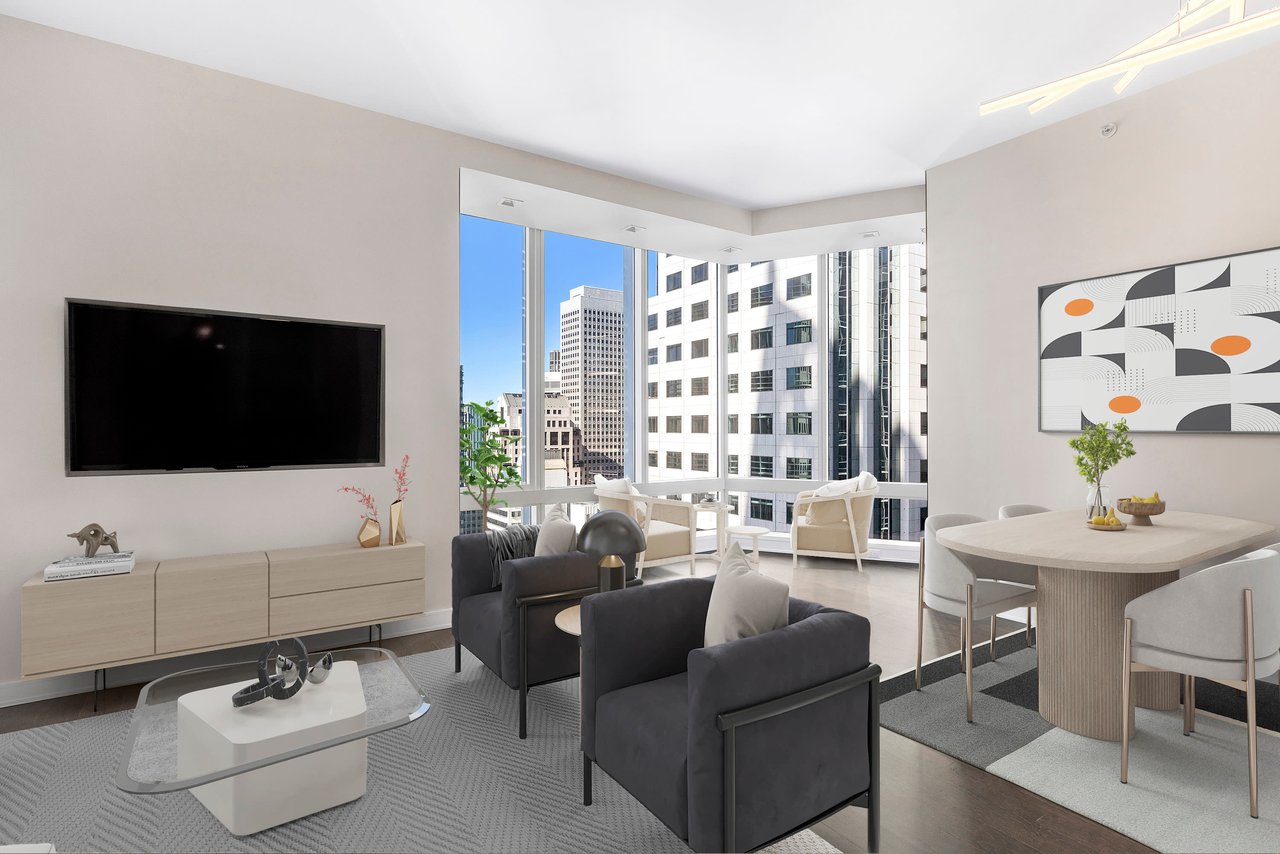 High-Floor, Two-Bedroom + Library at 301 Mission