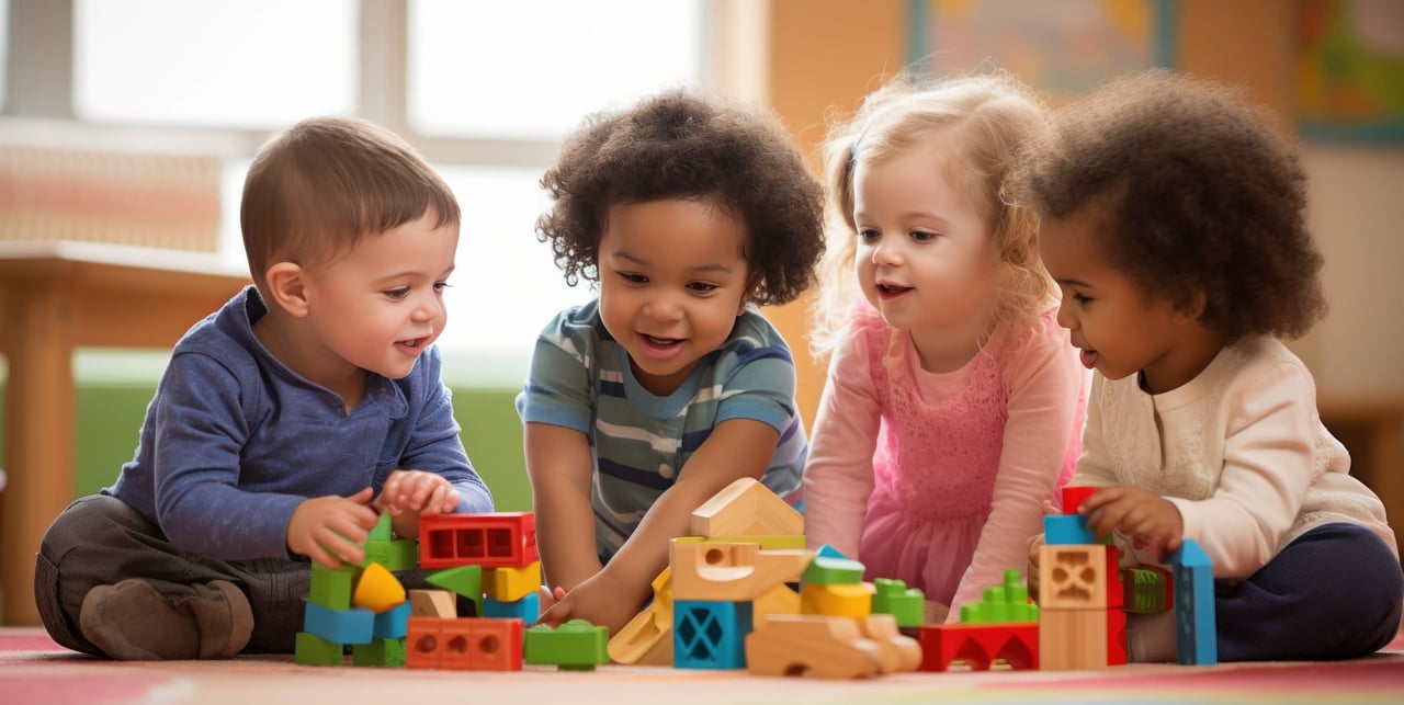 Children at a daycare in Victoria BC