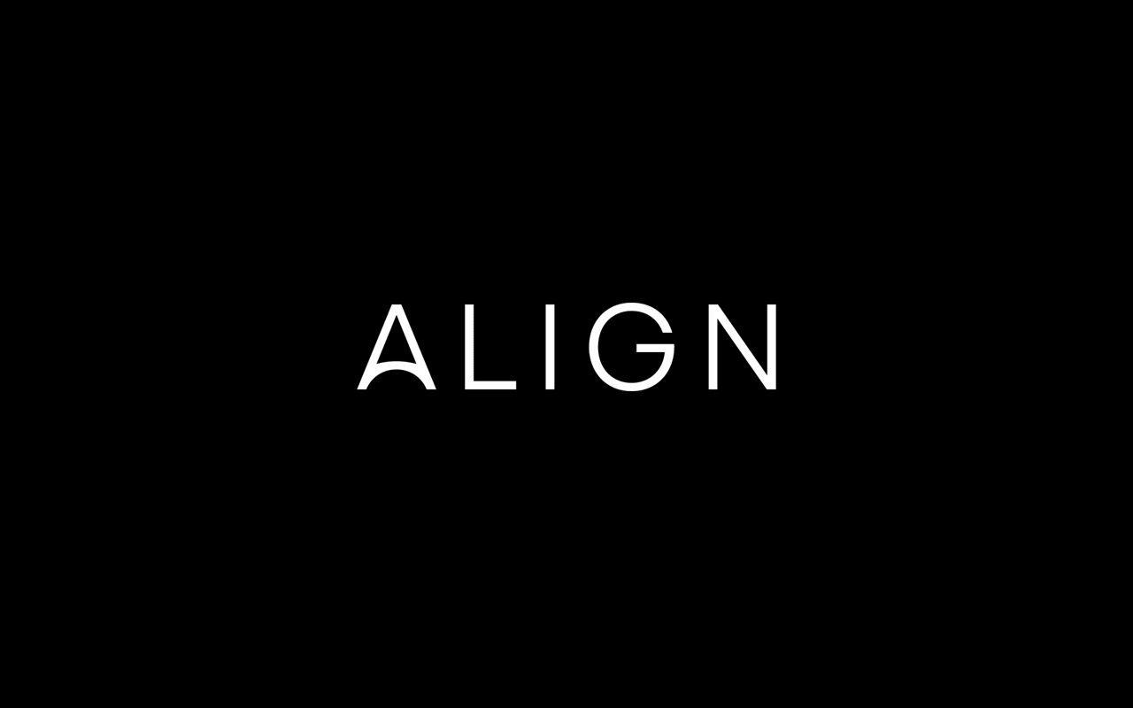 ALIGN logo in white against a black background.