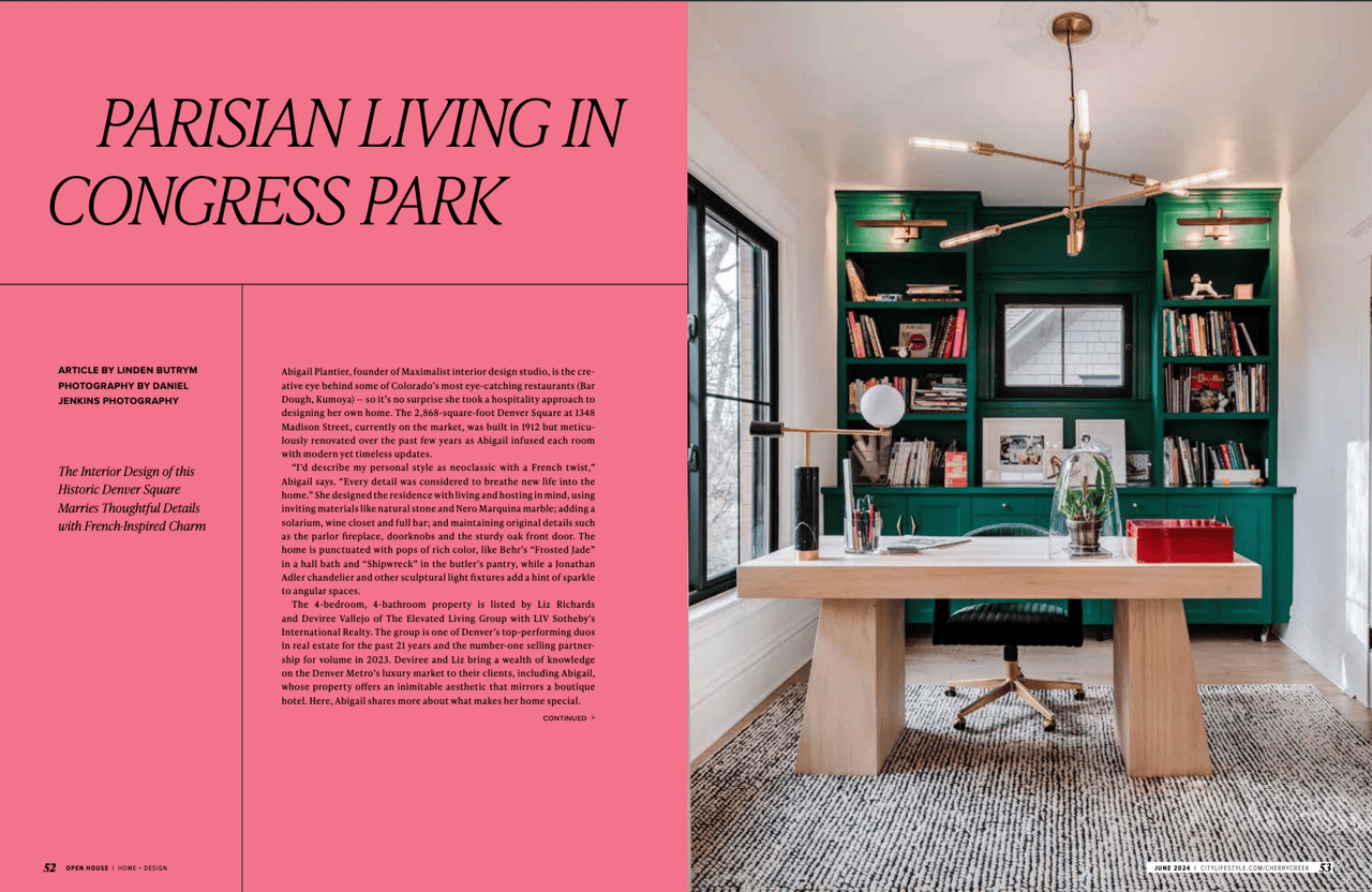 Cherry Creek Lifestyle Feature |  Parisian Living In Congress Park