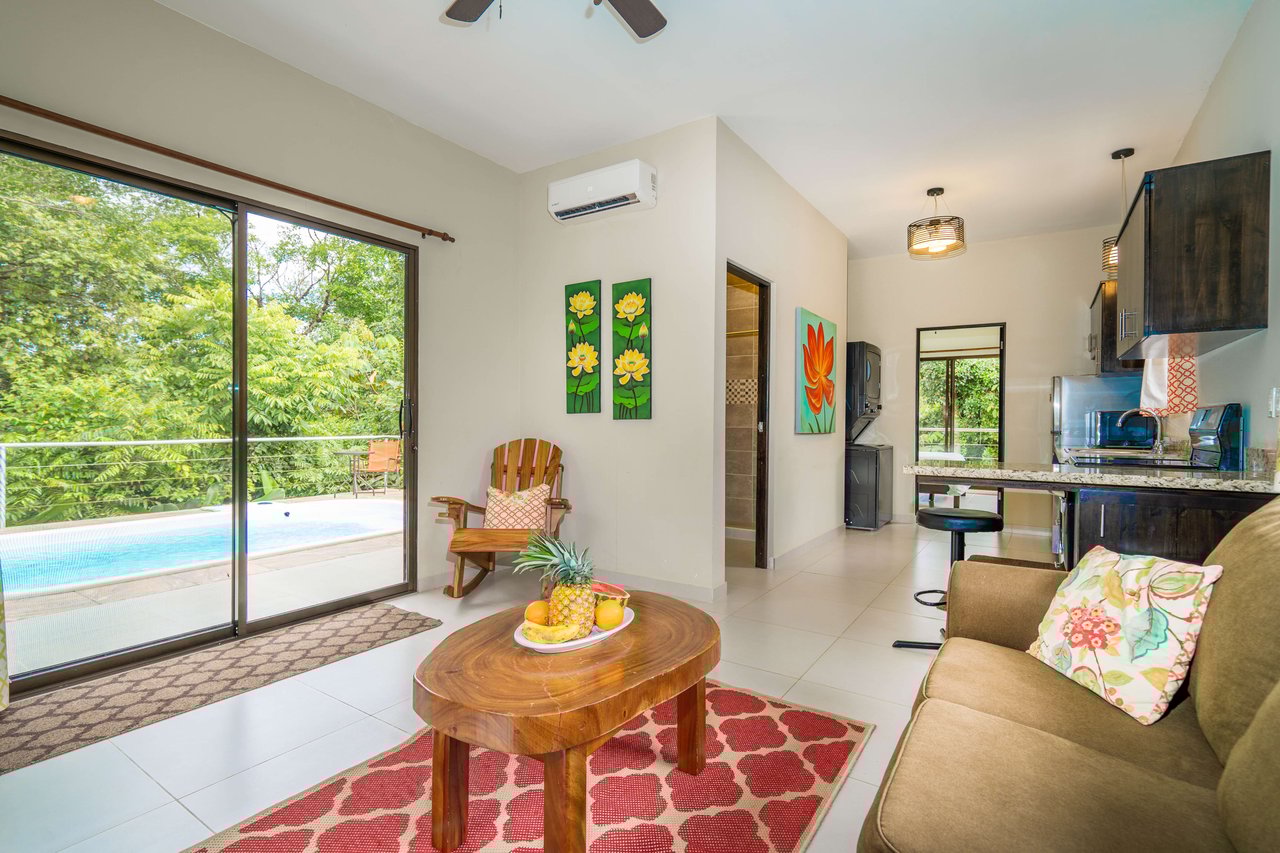  Affordable & Charming 1 bedroom Villa with Pool in gated community, immersed in the rainforest close to Quepos  