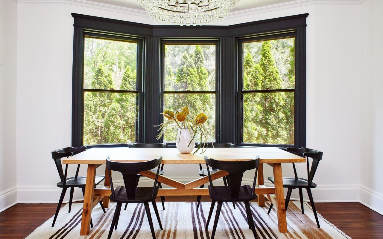 Dining room bay windows
