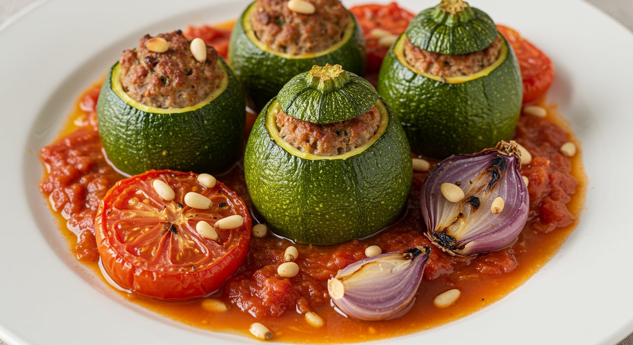 Lebanese Pine Nut & Lamb Koosa in Tomato Broth