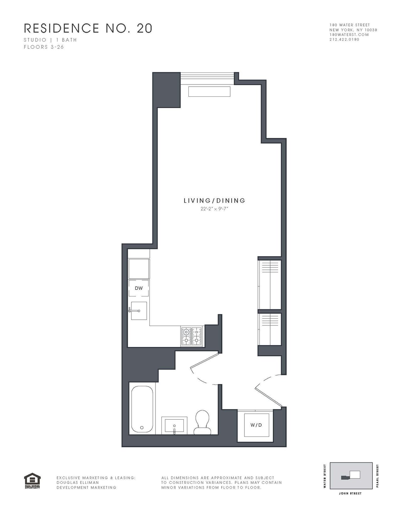 180 Water Street, Apt 1420