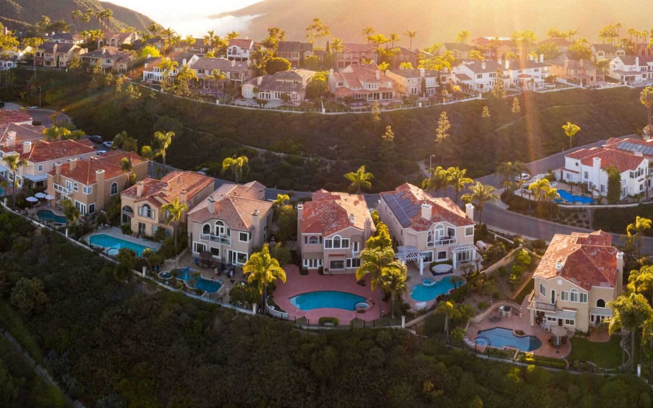 Aerial view of homes in Marina Hills, Laguna Niguel