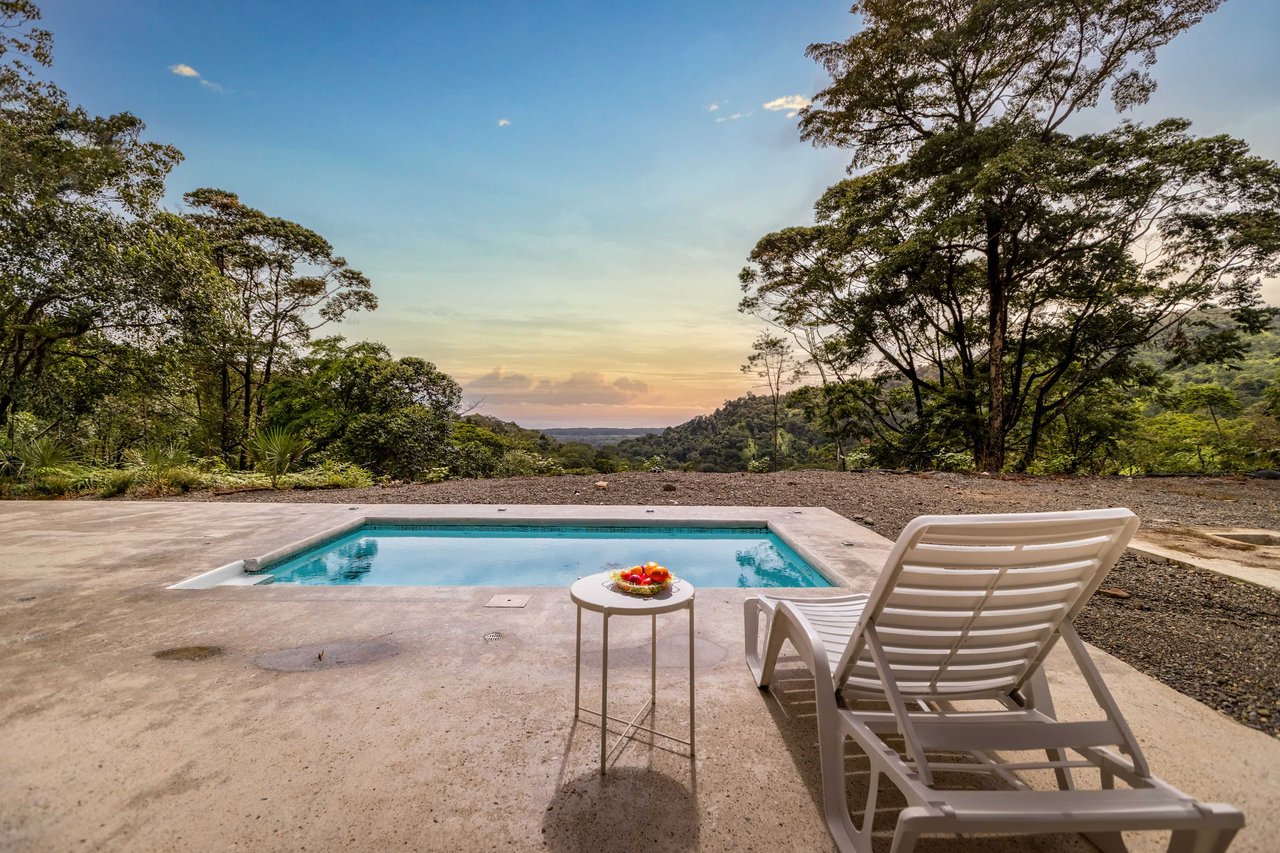 Ocean View Home in Portasol, 2 Bed, 1 Bath, Pool, Private Waterfall & Extra Building Site