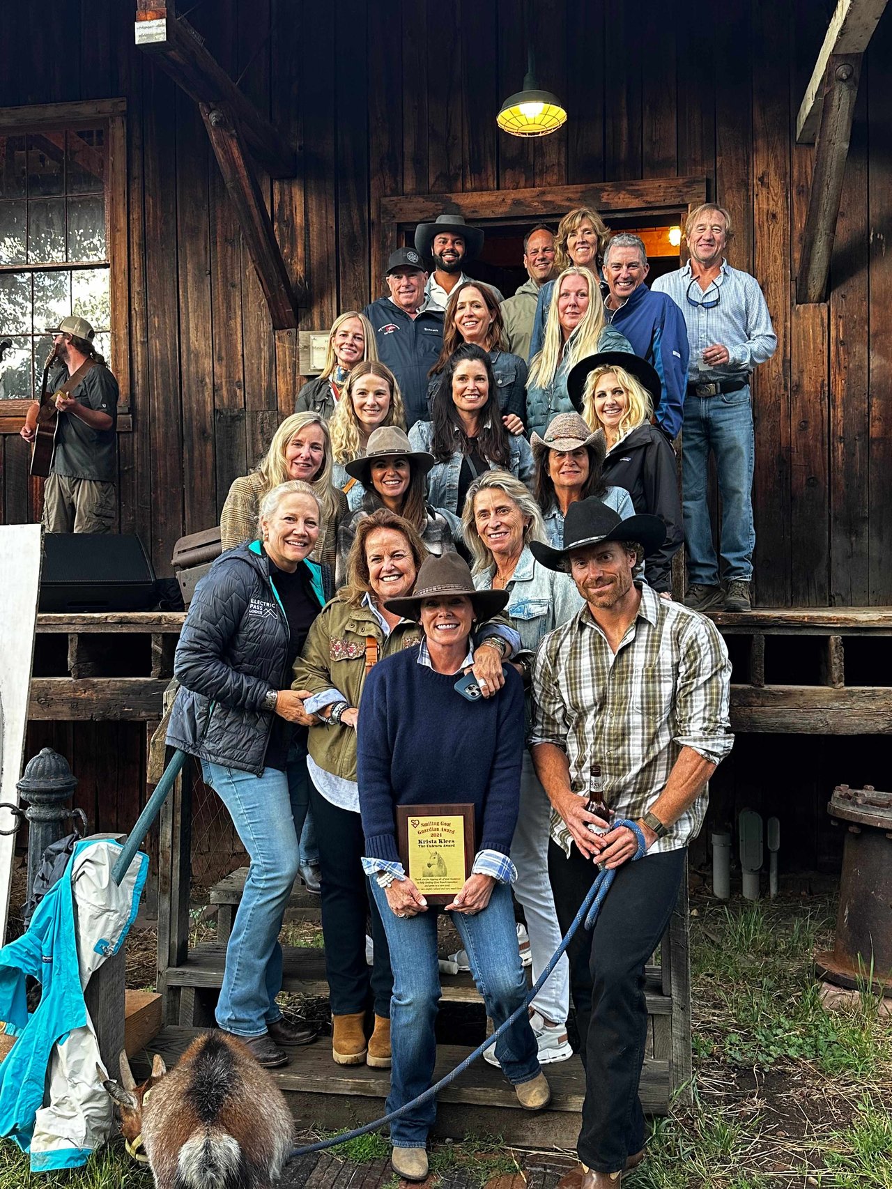 Krista Klees named the ‘Smiling Goat Unicorn’ at the recent Smiling Goat Ranch Annual Hay Bale Ball.