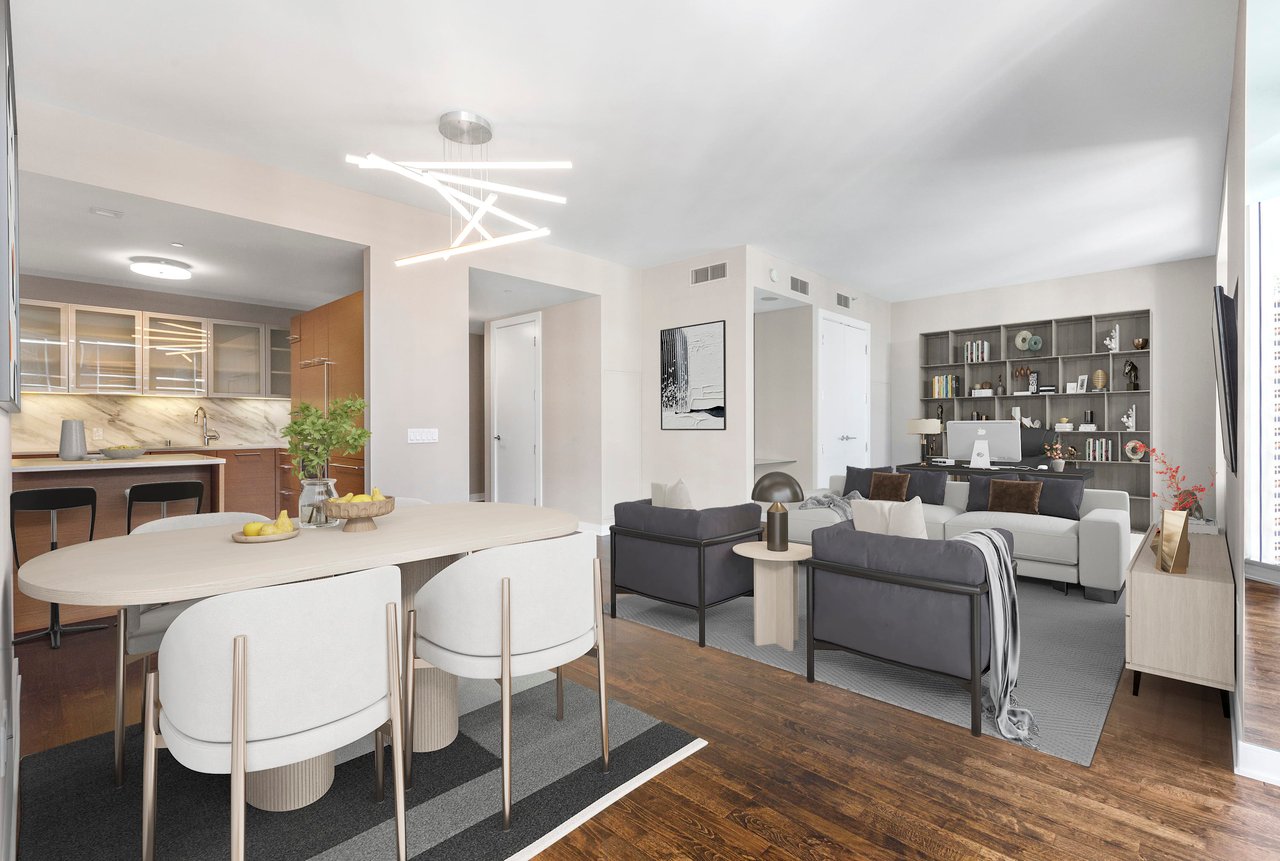 High-Floor, Two-Bedroom + Library at 301 Mission