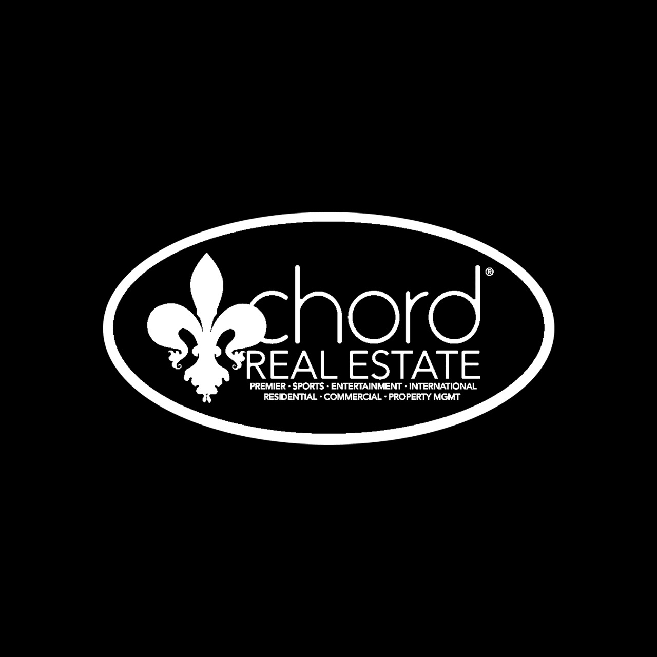 Chord Real Estate logo with black background