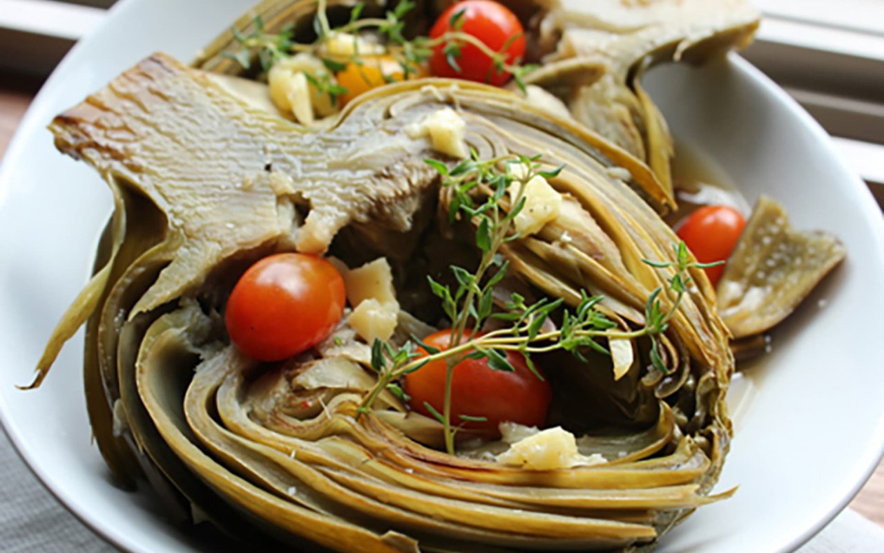 Spicy Braised Artichokes