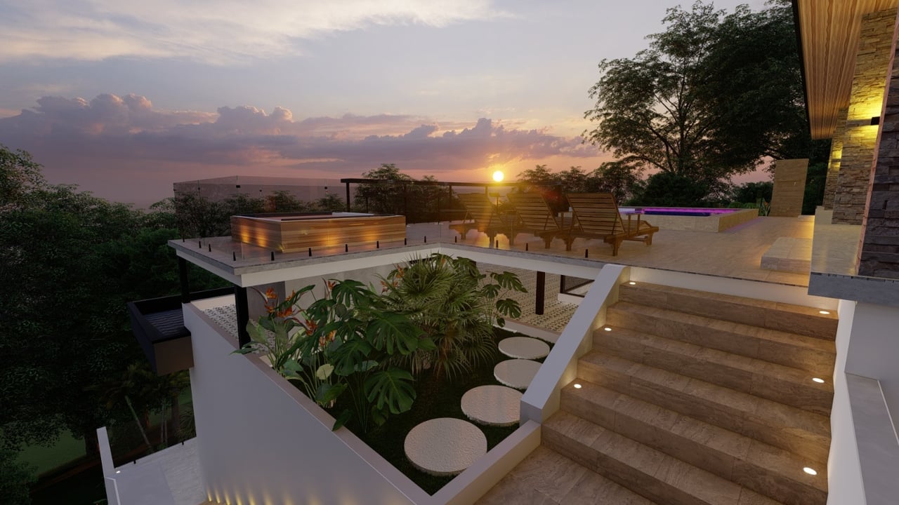 Architectural Oceanview Estate, Dominical, Puntarenas