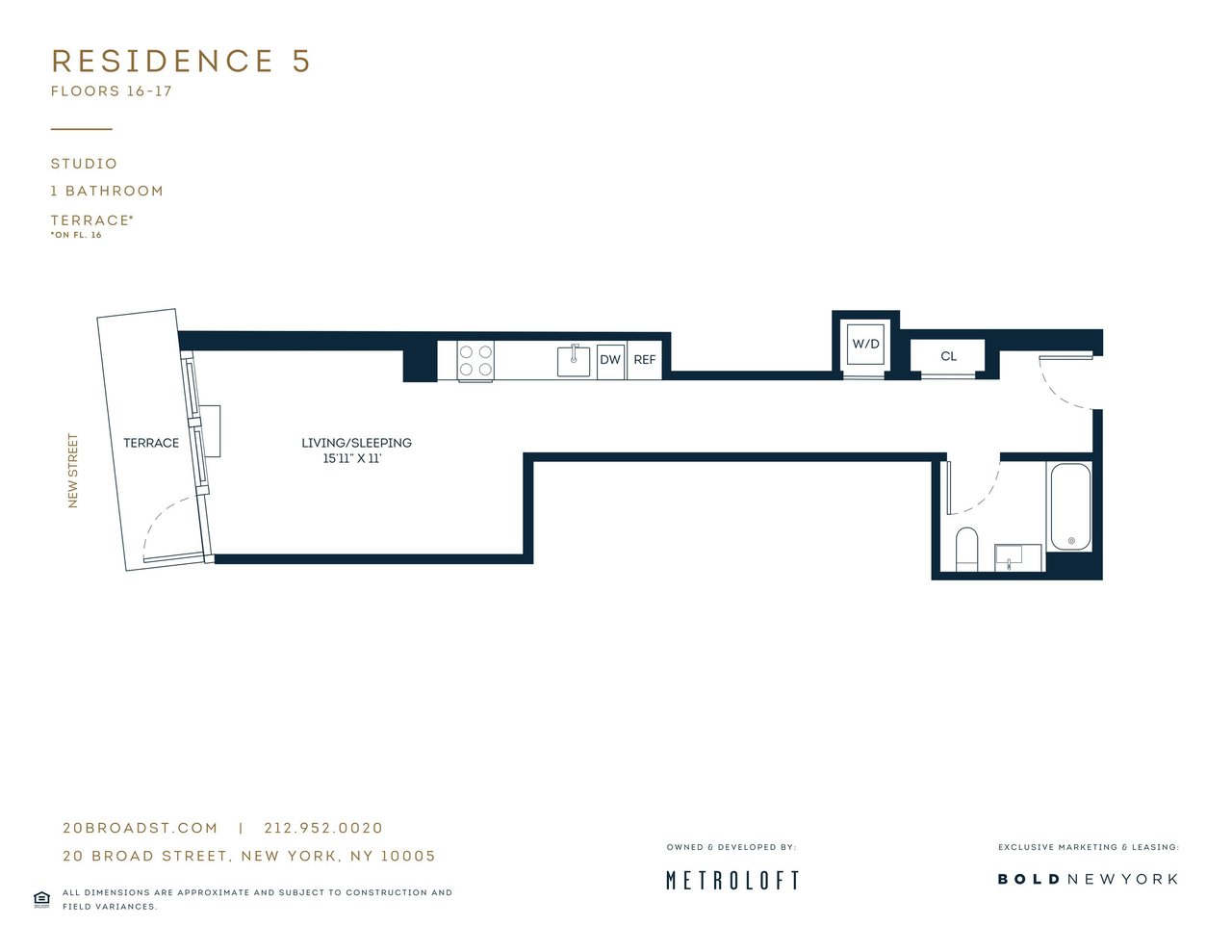 20 Broad Street, Apt 1705