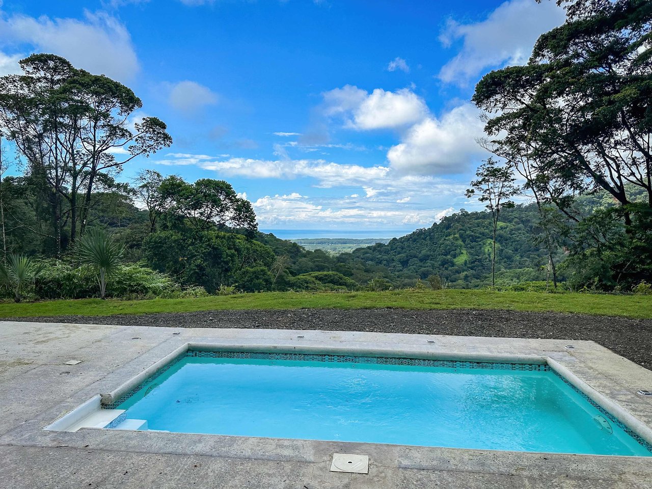 Ocean View Home in Portasol, 2 Bed, 1 Bath, Pool, Private Waterfall & Extra Building Site