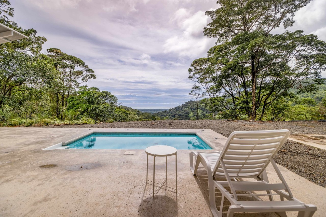 Ocean View Home in Portasol, 2 Bed, 1 Bath, Pool, Private Waterfall & Extra Building Site