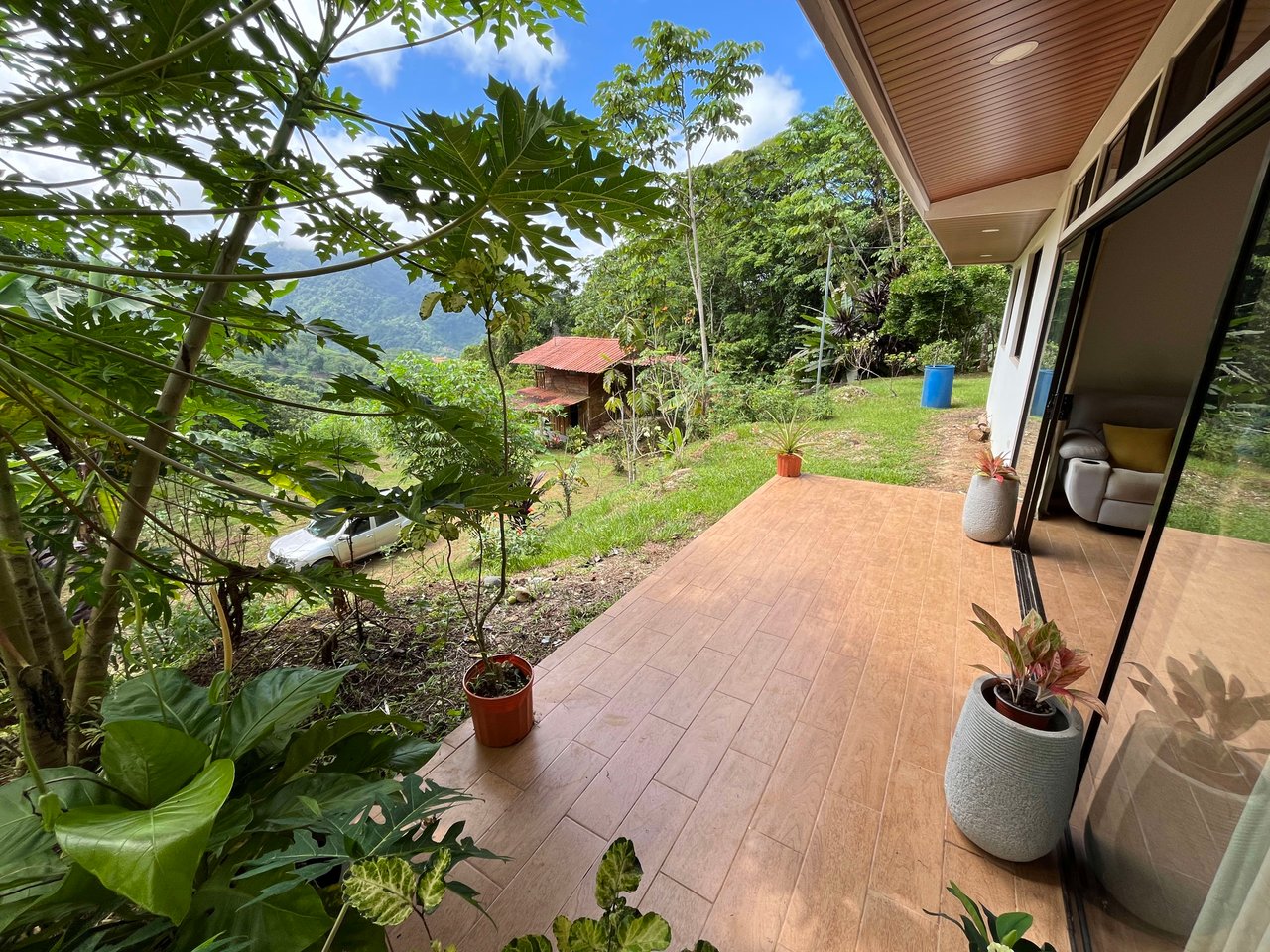 Costa Azul 120-degree Mountain View House With Costarican Wooden House as Lagniappe.