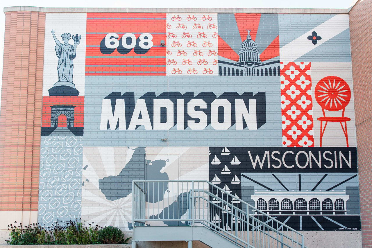 Image of the 608 Madison Wisconsin Mural at Hilldale Mall