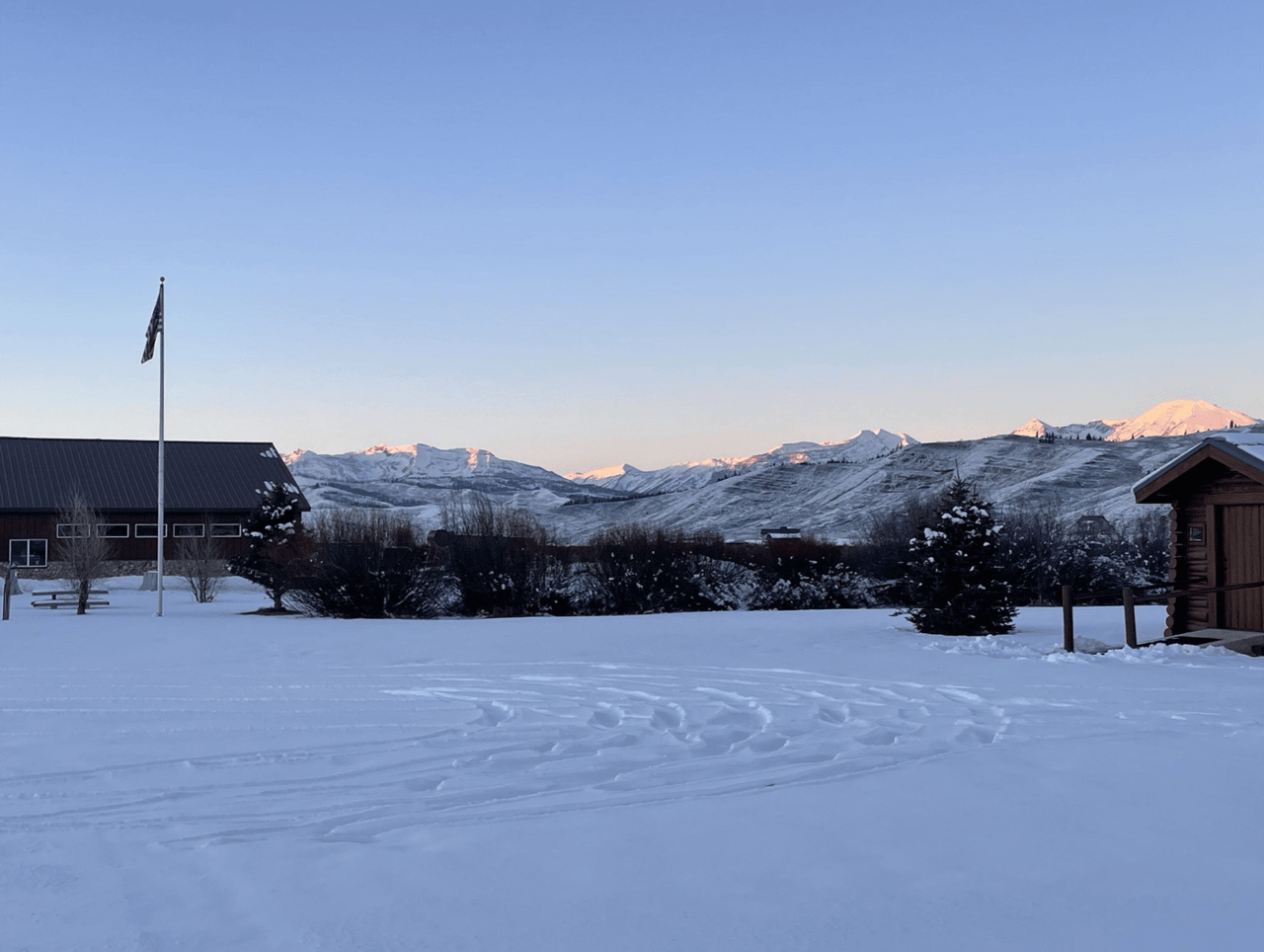 Sublette County Winter Image with Mountains