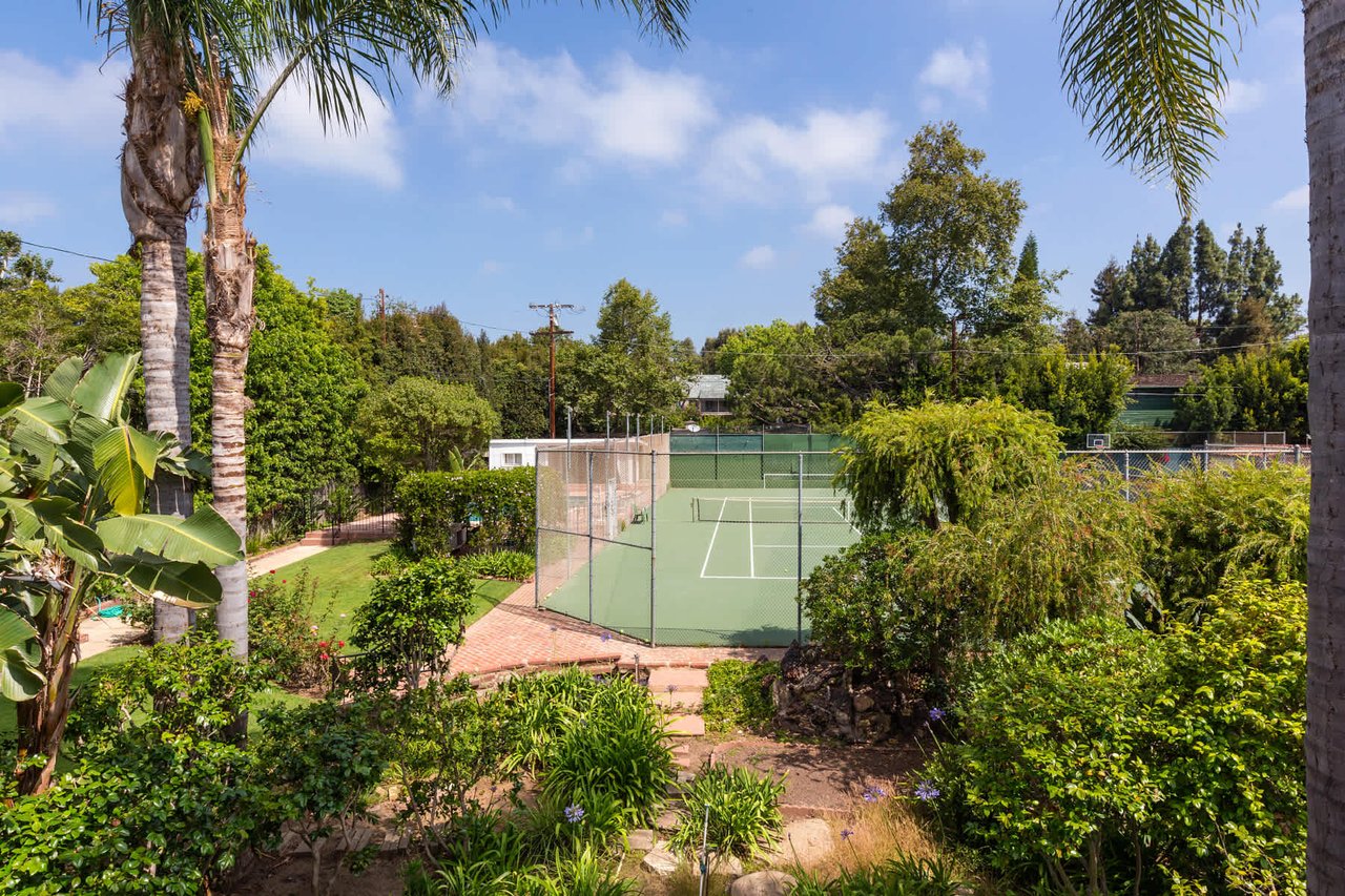 Traditional Tennis Court Estate in the Park