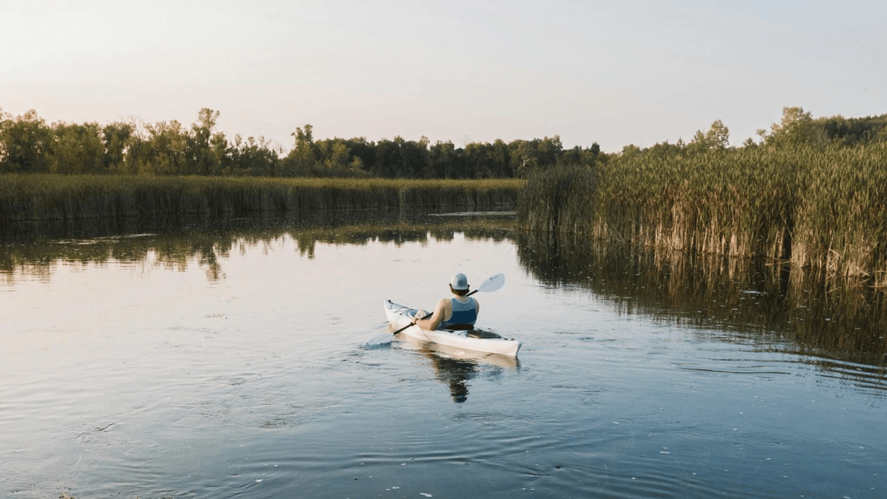 Kayak on Lake Georgetown - Chris and Kristi Mitchell