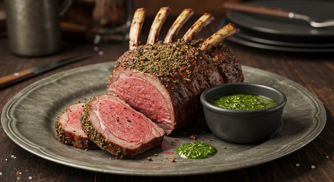 Cilantro, Honey Marinated Rack of Lamb