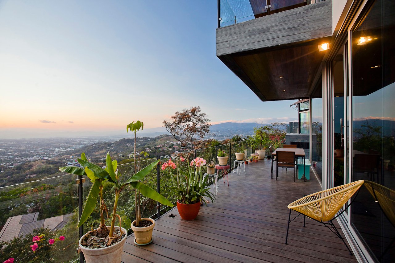 Contemporary Sunset View Villa, Escazu, San Jose