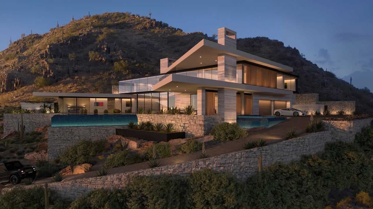 Hillside modern luxury home in Paradise Valley