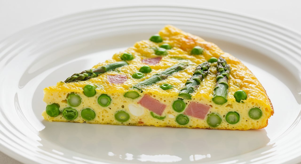 Good Eats | Asparagus, Pea and Proscuitto Fritatta
